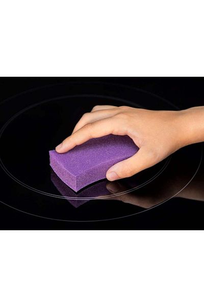 Scotch Brite Magic sponge for cleaning glass hob, stove, oven, no scratches