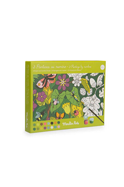 Moulin Roty Set Creativ Picteaza Cu Numere Variatii Botanice,