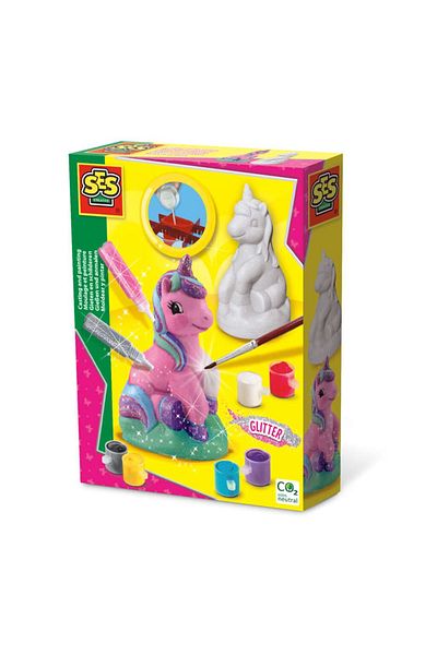 SES Creative Set for making plaster figurines. Brush and watercolors included. 5 years+
