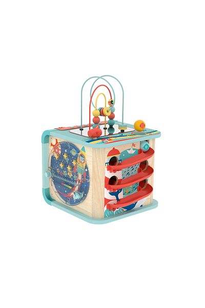 Hape Wooden Toy - Activity Center Learn And Discover With The Magic Cube