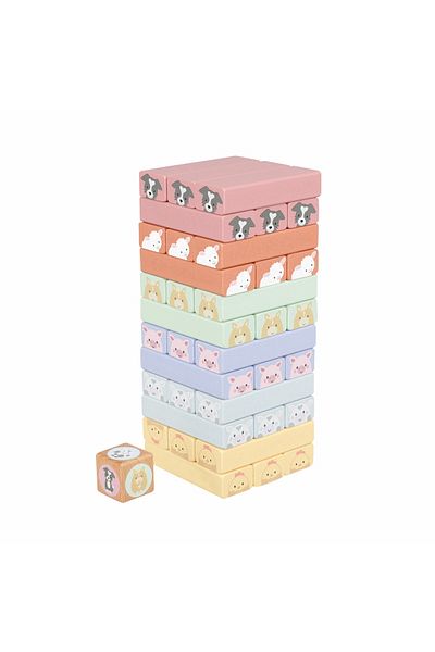 Orange Tree Toys Ο Ασταθής Πύργος με τα Ζώα της Φάρμας,