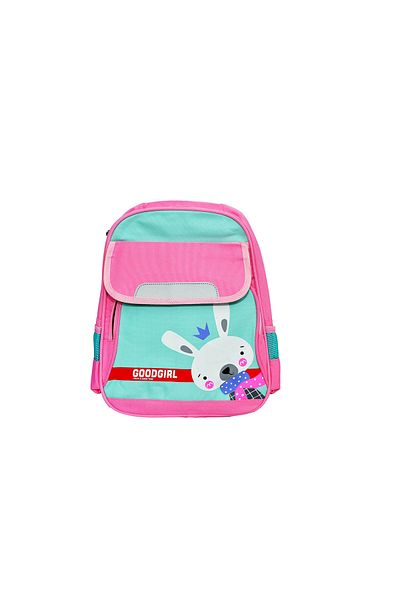 Micostore Kindergarten Schoolbag, Children's Backpack With 3 Compartments - Pale Pink