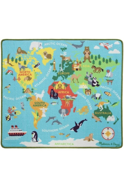Melissa & Doug Covoraș de joacă cu hartă a lumii - Melissa și Doug