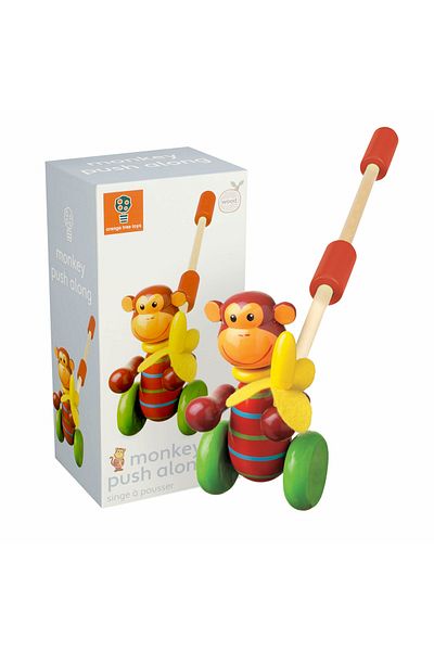 Orange Tree Toys Jucarie De Impins Maimutica,