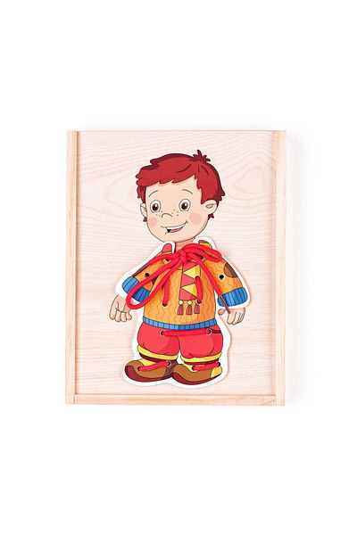 Woody Wooden Puzzle - Dress The Little Boy