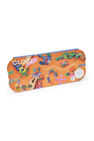 Bebeluc Magnetická stavebnice Clixo - Super Rainbow (60 dílků)