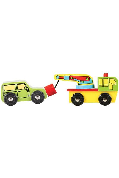 BIGJIGS Toys Set 9 masini din lemn - Colectia mea de vehicule
