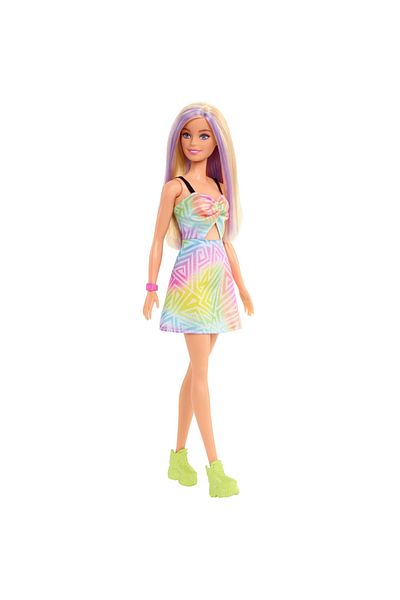 mattel Barbie Fashionista Doll Blonde With Purple Highlights