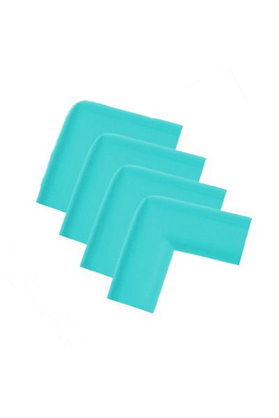 Micostore Furniture corner protectors for children, soft foam, Turquoise, 4 pcs/set
