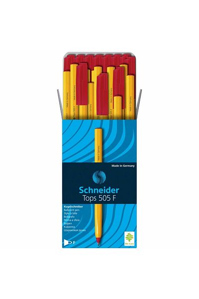 SCHNEIDER Cutie 50 Buc Pix Fara Mecanism Tops 505 F, 3 Culori Scriere