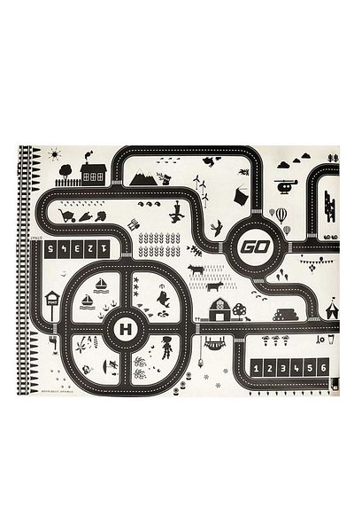 Micostore Covor Copii Cu Traseu Auto, Masini, 130 X 100 Cm, Circuit Semne De Circulatie Incluse, Impermeabil