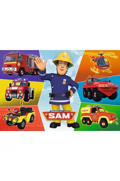 Trefl Puzzle 100 Nákladní auta hasiče Sama