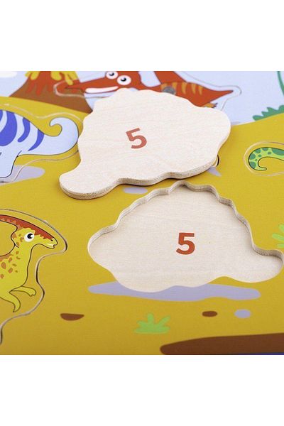 BIGJIGS Toys Joc Magnetic - Dinozaurii Fiorosi