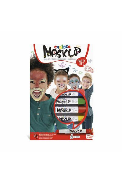 CARIOCA Face Painting Set, Face Painting Colors, Mask Up Party, 6 Pencils / Set