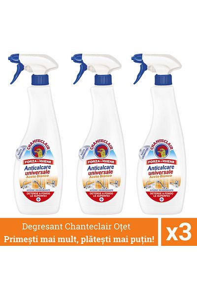 chante clair Promo Pack 3 X Chanteclair Universal Degreaser With Vinegar, Spray, 600 ml