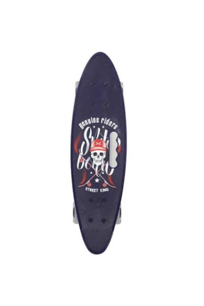 Micostore 58cm Portable Penny Board, With Handle, Abec-7 And Led Wheels - Pirates