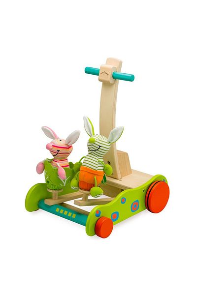 Wonderworld Antemergator Din Lemn Iepurasii Saltareti