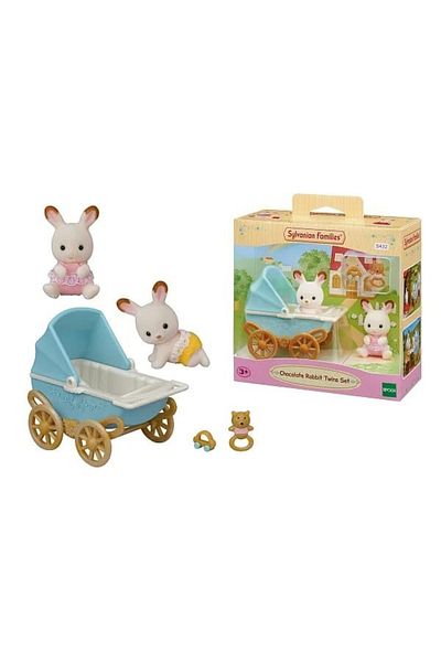 Epoch Σετ καροτσιού Sylvanian Families - Twin Bunnies