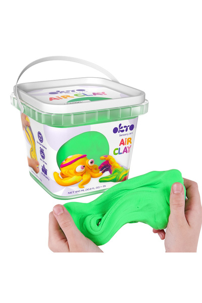 OKTO Πηλός αέρα για μοντελοποίηση, 200g, - Πράσινος