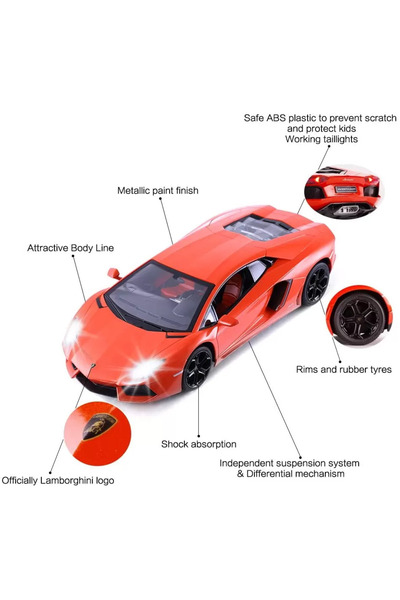 Rastar Κόκκινο Lamborghini Aventador Τηλεκατευθυνόμενο Αυτοκίνητο Κλίμακα 1:24