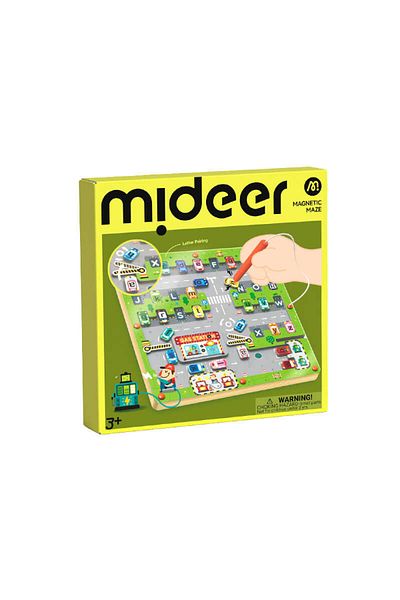 Mideer Joc educativ din lemn, magnetic, model de parcare