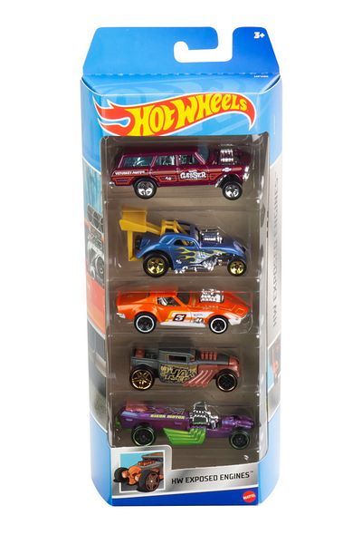 mattel Sada 5 odhalených lokomotiv Hot Wheels