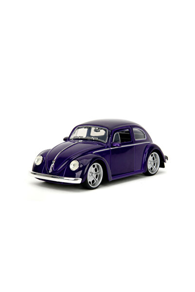 Simba Jada Wednesday Set Volkswagen Beetle Diecast Car 1:24 and Wednesday Metal Figurine 7cm