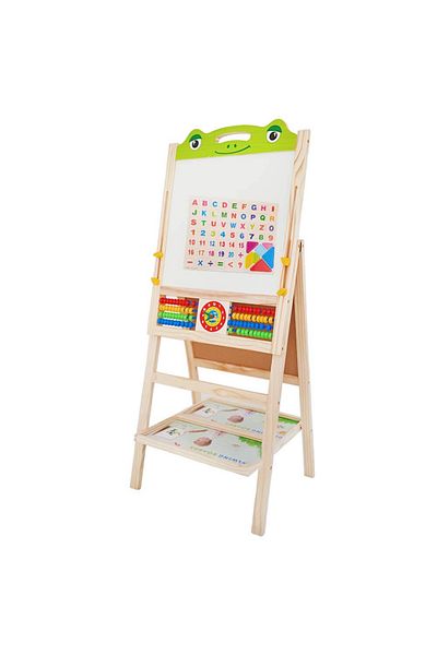 Micostore Wooden Writing Board, Magnetic, Adjustable, 2-Sided, Frog Pattern