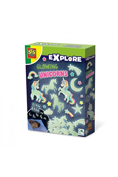 SES Creative Σετ αυτοκόλλητων μονόκερου που φωσφορίζει στο σκοτάδι για παιδιά