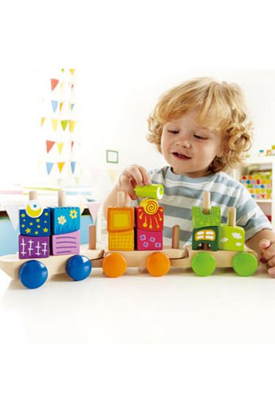 Hape Block Patterned Train