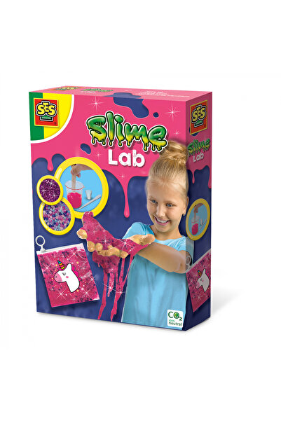 SES Creative Set de amestecare slime roz cu sclipici și mărgele - Unicorn