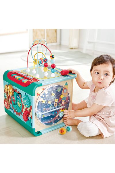 Hape Wooden Toy - Activity Center Learn And Discover With The Magic Cube