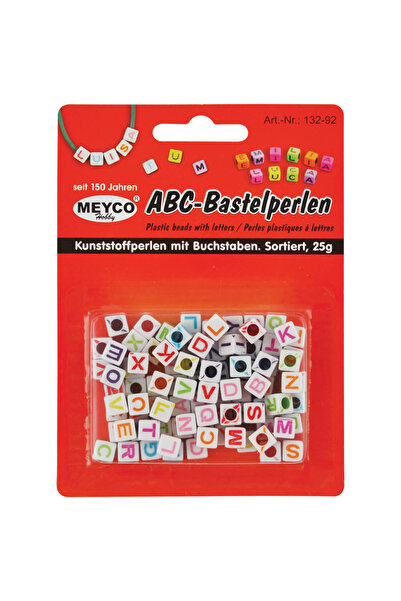 Meyco Colorful Beads, Square With Letters, 25 Gr, Art & Craft Accessories For...