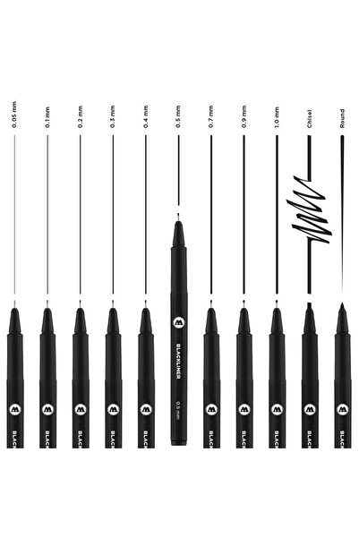 Molotow Blackliner Wallet Complete Set 11 Pcs.