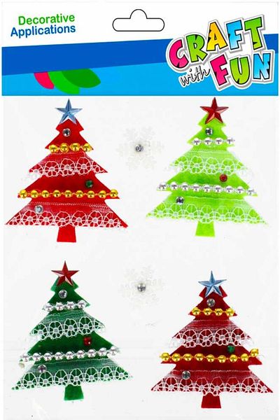 Micostore Christmas Decorations For Greeting Cards, Felt Christmas Tree