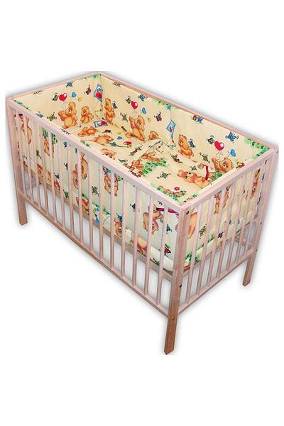 Hubners Playful Bear 5-piece Crib Bedding Set Cream