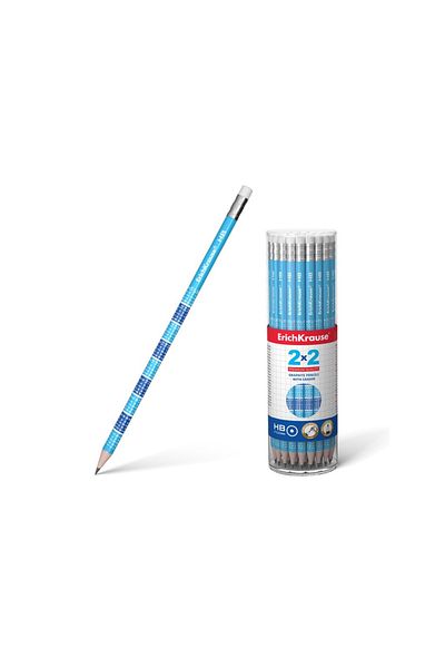 Erich Krause Round Pencil With Eraser 2x2 Hb,