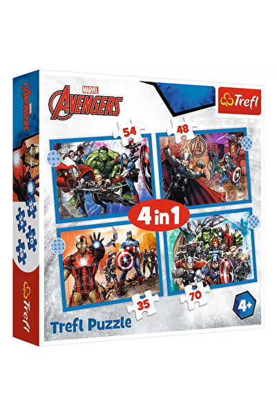 Trefl Puzzle 4in1 Avengers - Razbunatorii Curajosi