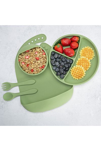 APPEKIDS Set Diversificare, , 100% Silicon, Classic - Raw Green
