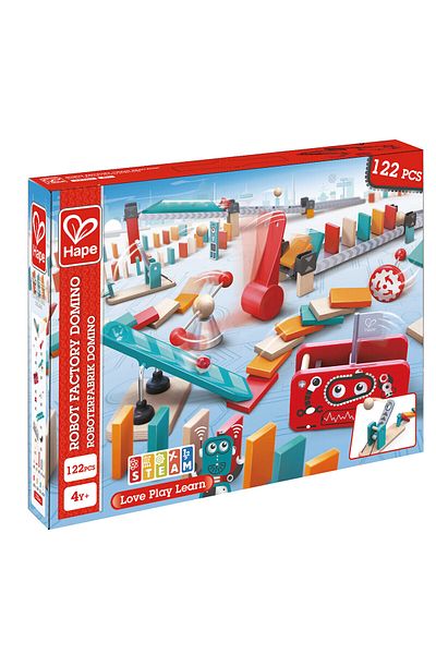 Hape Wooden Toy - Domino Robot Factory (122 PIECES)