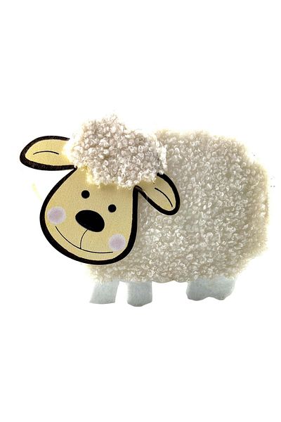 Micostore Cos Din Pasla Cu Maner, Decorativ, Figurina Oita, 12.5 Cm, Accesorii Art & Craft Pentru Copii