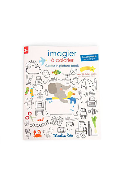 Moulin Roty Carte De Desen Cu Abtibilduri Engleza-franceza,