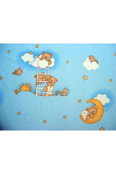 Hubners Bear Sleep Easy Crib Bedding 5 Pieces Blue