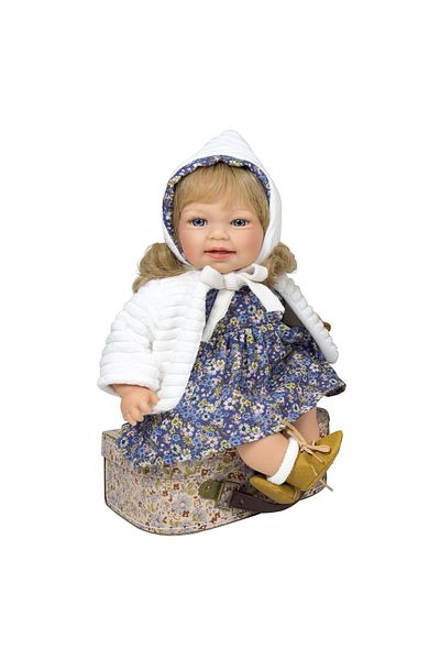 OEM Păpușa Nines D'onil, Micuța Susi, Cu Sunete, Blondă, Cu Haină Albă, Cu Parfum De Vanilie, 40 Cm