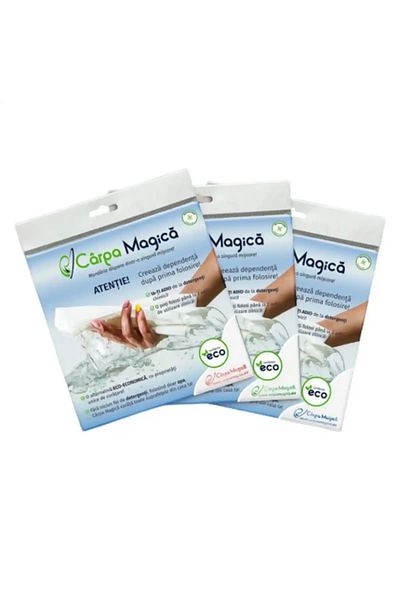 Carpa Magica Pachet promo, 3 x Carpa Magica, alba, Laveta universala, 40 x 40 cm