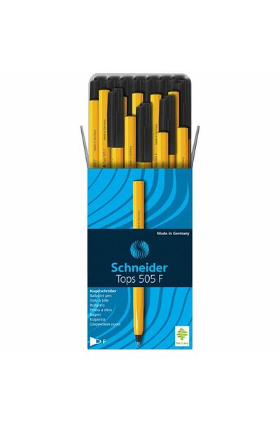 SCHNEIDER Cutie 50 Buc Pix Fara Mecanism Tops 505 F, 3 Culori Scriere