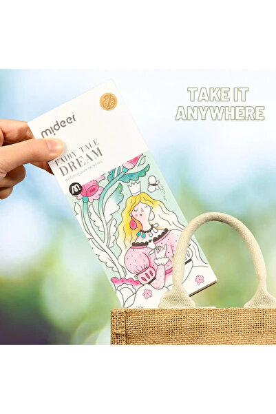 Mideer Coloring Book With Drawings, Includes Paintbrush And Watercolors, Fairy Tales, Fairy Tale Dream,