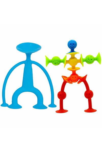 Micostore Set 8 figurine din cauciuc, omuleti flexibili cu ventuze