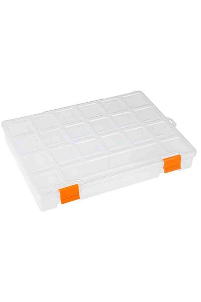Micostore Storage and Organization Box With 21 Compartments, 20.3 X 27.6 X 4.2 Cm