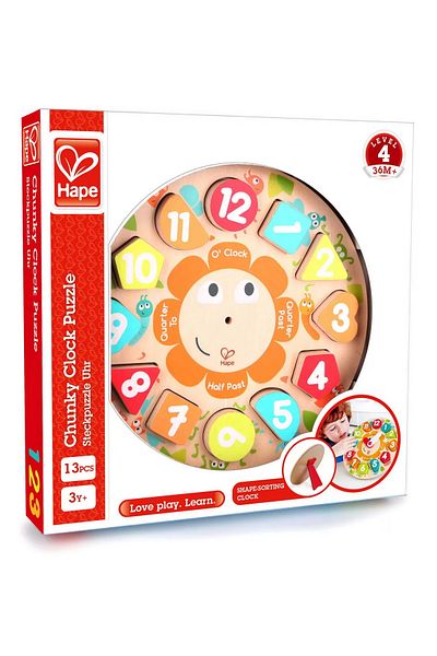 Hape DŘEVĚNÉ HODINY